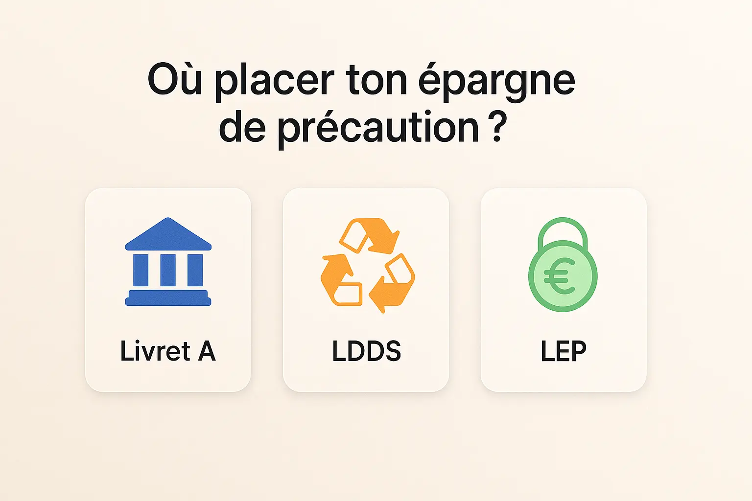 Où placer son épargne de précaution Livret A, LDDS ou LEP