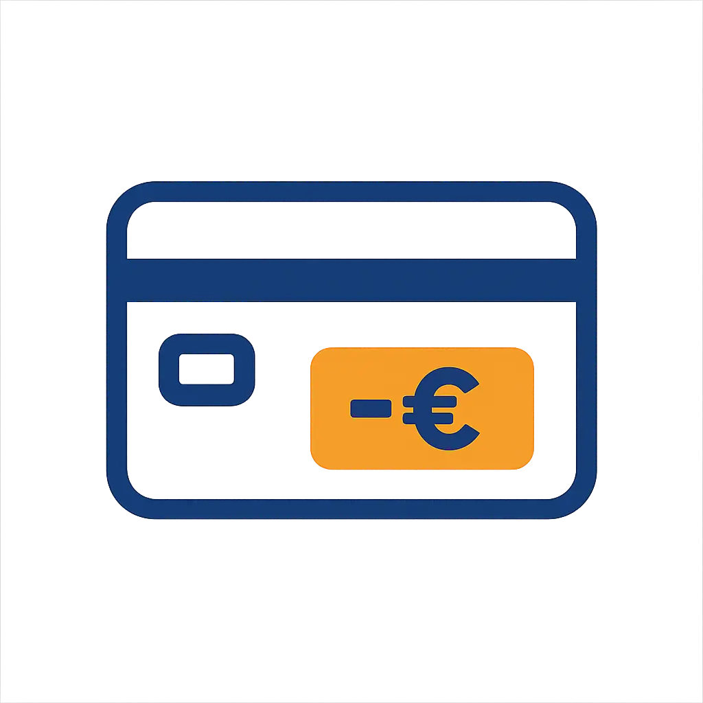 Icône découvert bancaire