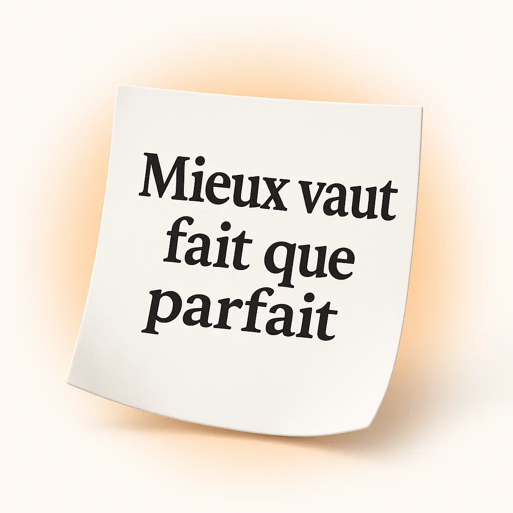 Mieux vaut fait que parfait